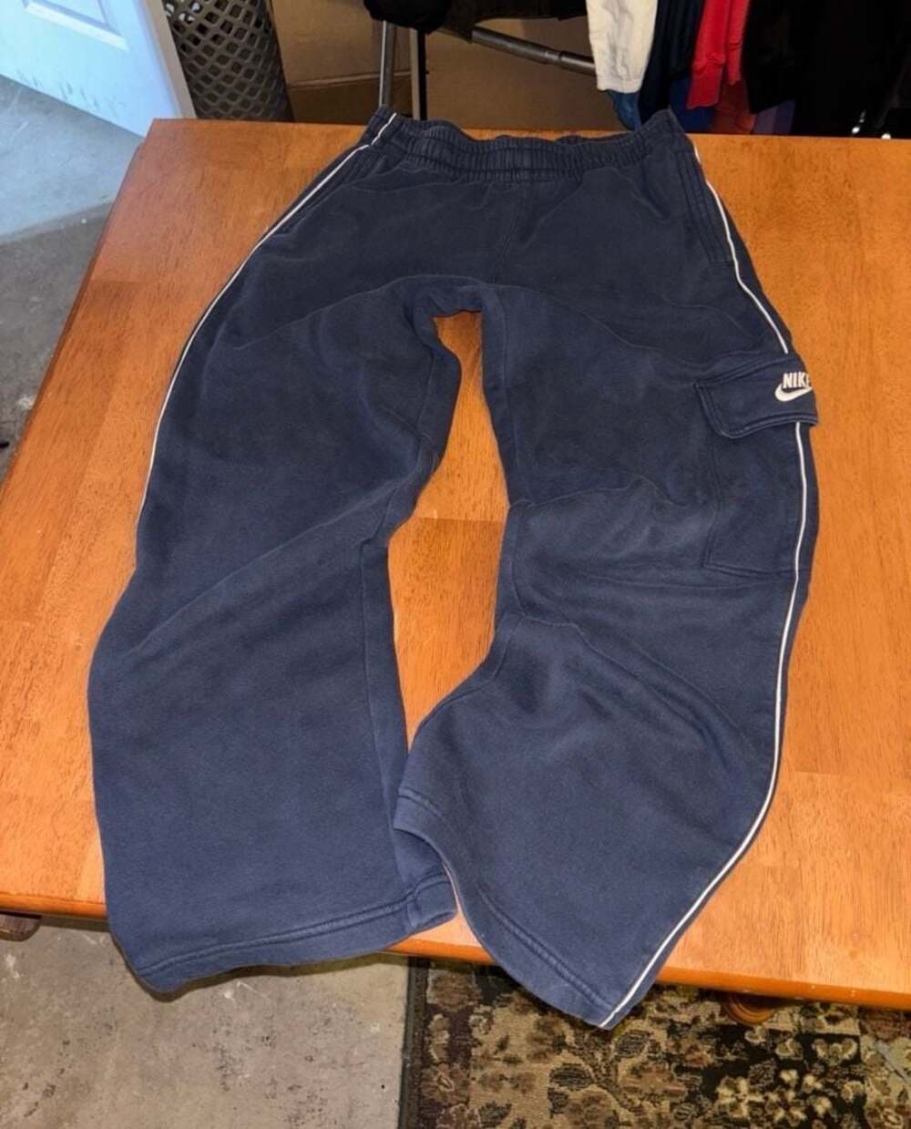 Nike Sportswear Cargo Sweatpants Navy Blue Size L (14-16)